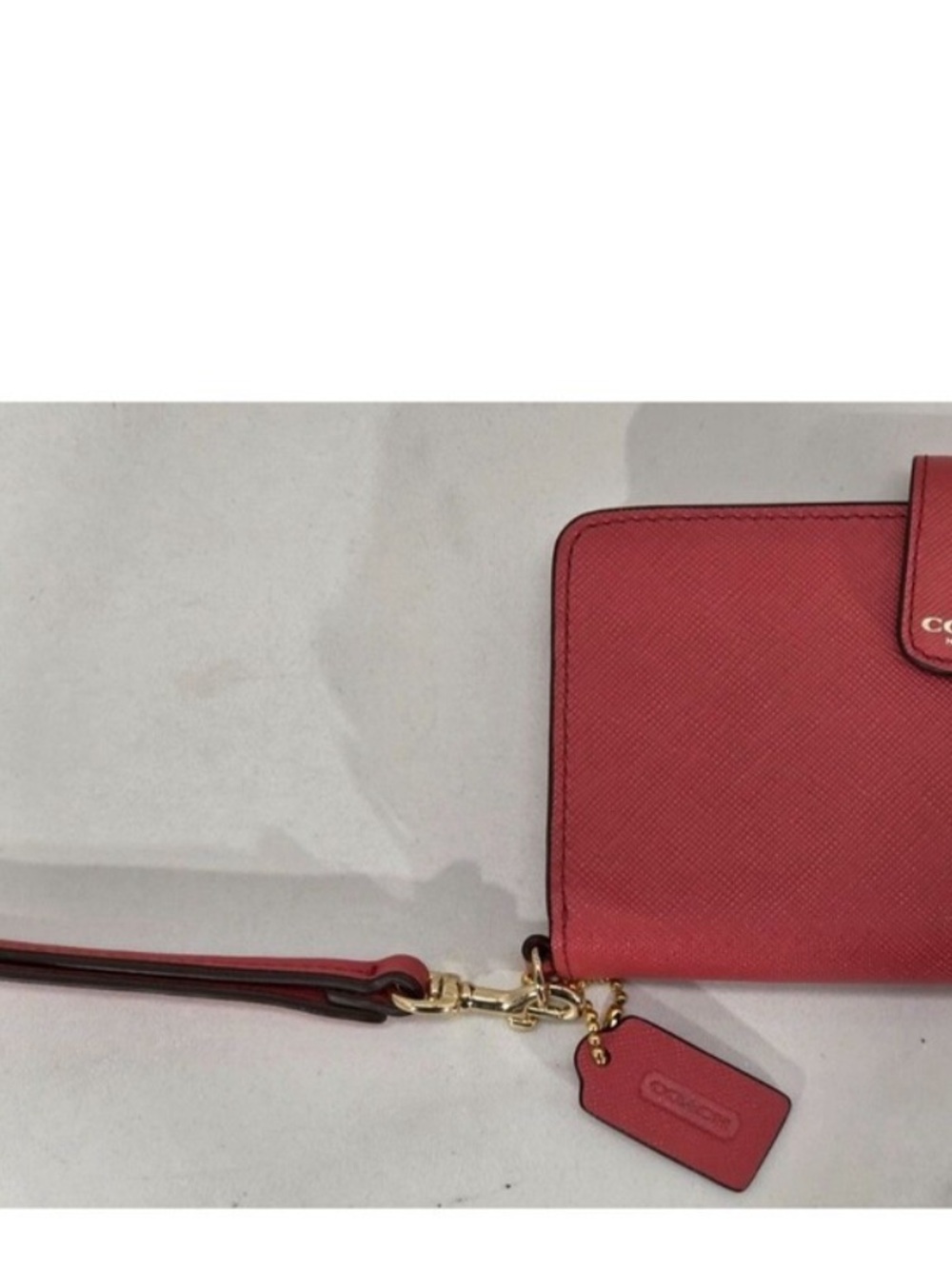 Coach Pink Leather Tech Phone Wallet Wristlet - Picture 4 of 15